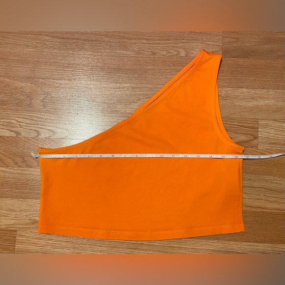Noisy May Tall One Shoulder Crop Top | Orange | Size XL - Picture 6 of 10
